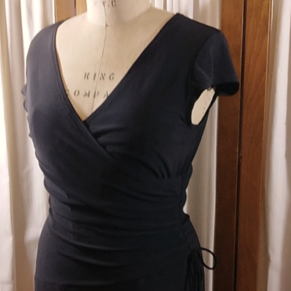 Evan Picone Black Midi Dress - Picture 3 of 7